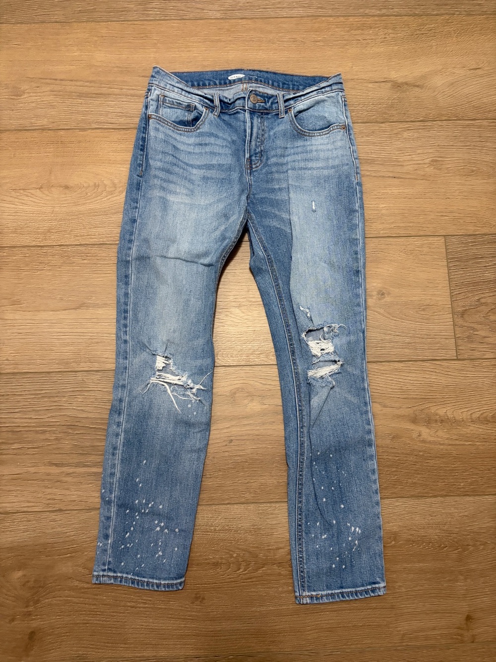 Old Navy Size 4 Women’s Boyfriend Distressed Light Blue Straight Jeans